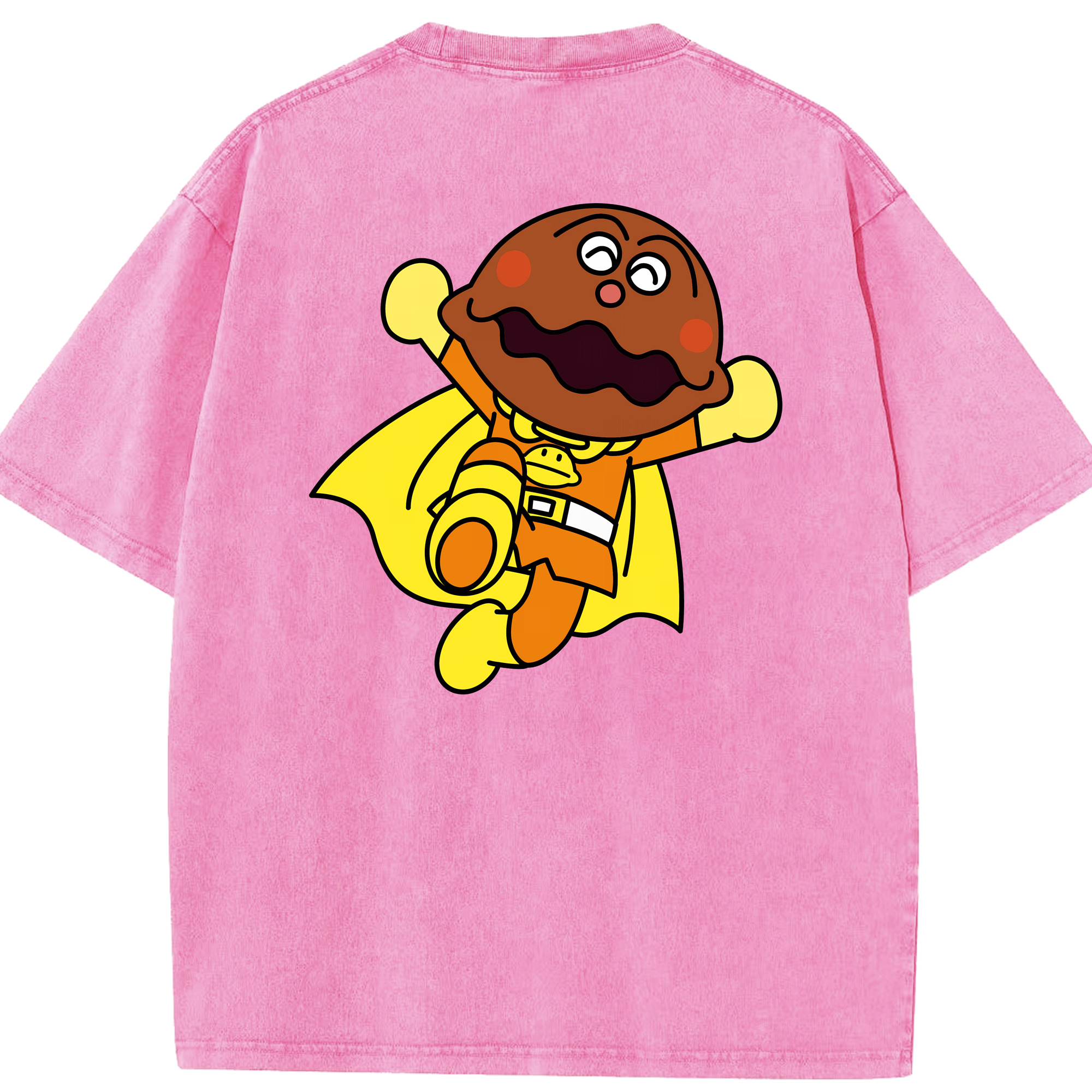 （画像用） アンパンマン Anpanman 綿100% ヴィンテージ風 半袖Tシャツ（背面プリント）